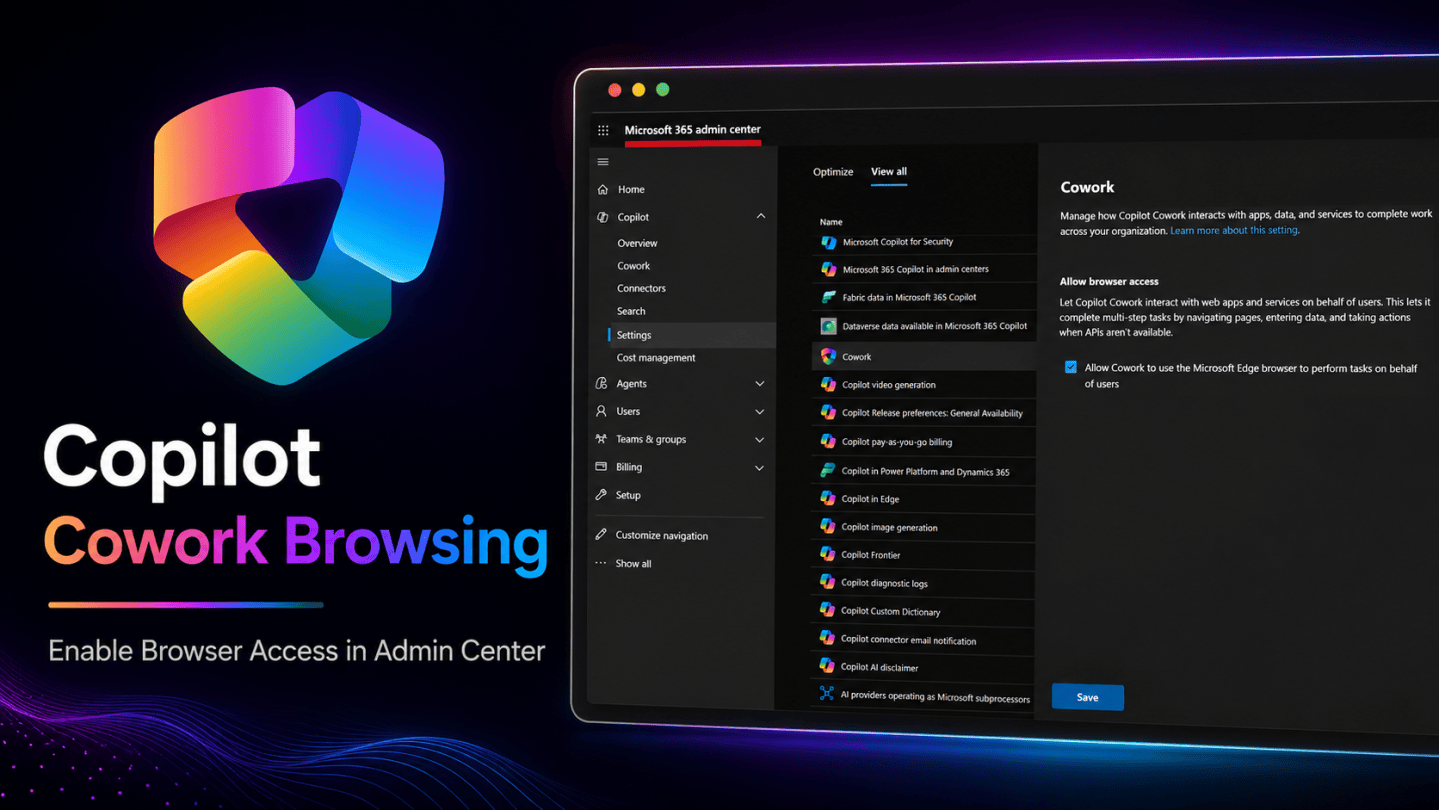 Copilot Cowork Browser Use – Flow Alt Delete – Josh Cook [Microsoft MVP]