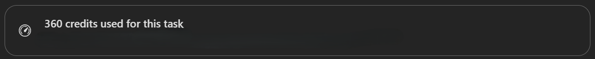 Cowork cost receipt showing 360 credits for GPT-5.6 Terra